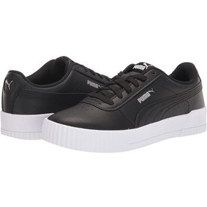 Puma black leather sneakers